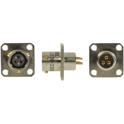 Amphenol Limited, 62GB 3 Way Box Mount MIL Spec Circular Connector Receptacle, Socket Contacts,Shell Size 8, Bayonet