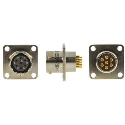 Amphenol Limited, 62GB 7 Way Box Mount MIL Spec Circular Connector Receptacle, Socket Contacts,Shell Size 10, Bayonet