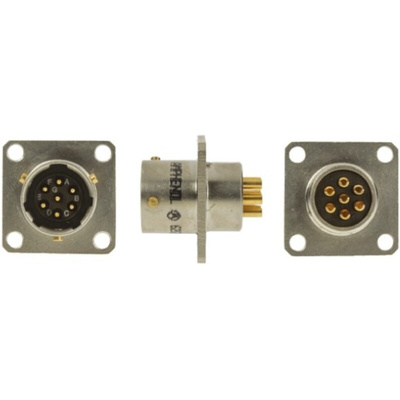 Amphenol Limited, 62GB 7 Way Box Mount MIL Spec Circular Connector Receptacle, Pin Contacts,Shell Size 10, Bayonet