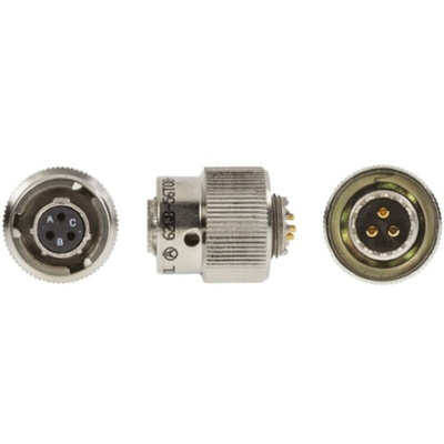 Amphenol Limited, 62GB 3 Way Cable Mount MIL Spec Circular Connector Plug, Socket Contacts,Shell Size 8, Bayonet