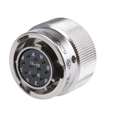 Amphenol Limited, 62GB 10 Way Cable Mount MIL Spec Circular Connector Plug, Socket Contacts,Shell Size 12, Bayonet