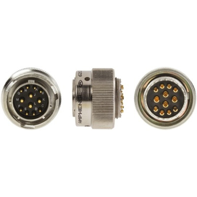 Amphenol Limited, 62GB 12 Way Cable Mount MIL Spec Circular Connector Plug, Pin Contacts,Shell Size 14, Bayonet