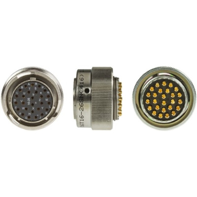 Amphenol Limited, 62GB 26 Way Cable Mount MIL Spec Circular Connector Plug, Socket Contacts,Shell Size 16, Bayonet