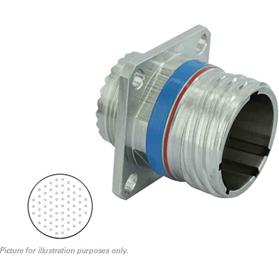 Souriau, 8D 66 Way MIL Spec Circular Connector Receptacle, Pin Contacts,Shell Size 19, Screw Coupling, MIL-DTL-38999