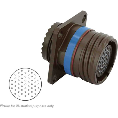 Souriau, 8D 53 Way MIL Spec Circular Connector Receptacle, Socket Contacts,Shell Size 23, Screw Coupling, MIL-DTL-38999