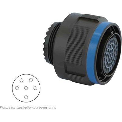 Souriau, 8D 6 Way MIL Spec Circular Connector Plug, Socket Contacts,Shell Size 17, Screw Coupling, MIL-DTL-38999