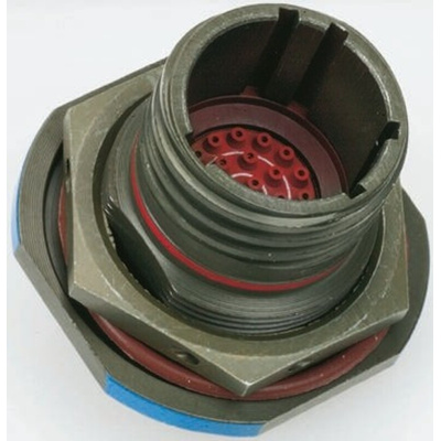 Amphenol Socapex 6 Way Panel Mount MIL Spec Circular Connector Receptacle, Socket Contacts,Shell Size 9, Screw