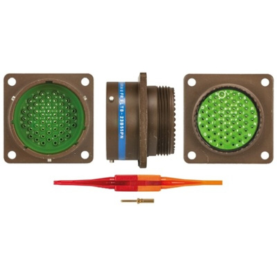 Souriau, 8LT 55 Way Panel Mount MIL Spec Circular Connector Receptacle, Pin Contacts,Shell Size 23, Bayonet Coupling,