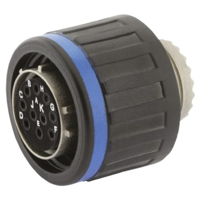 Souriau, EN3645 10 Way Cable Mount MIL Spec Circular Connector Plug, Socket Contacts,Shell Size 13, Screw Coupling,