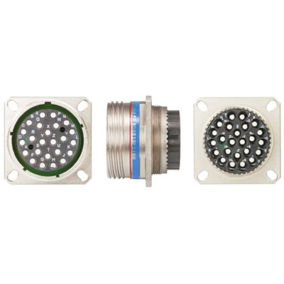 Souriau, 8D 24 Way Panel Mount MIL Spec Circular Connector Receptacle, Socket Contacts,Shell Size 25, Screw Coupling,