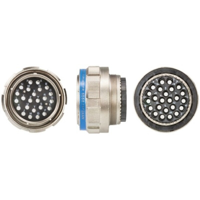 Souriau, 8D 24 Way Cable Mount MIL Spec Circular Connector Plug, Pin Contacts,Shell Size 25, Screw Coupling,
