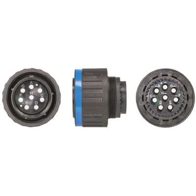 Souriau, 8D 8 Way Cable Mount MIL Spec Circular Connector Plug, Pin Contacts,Shell Size 19, Screw Coupling,