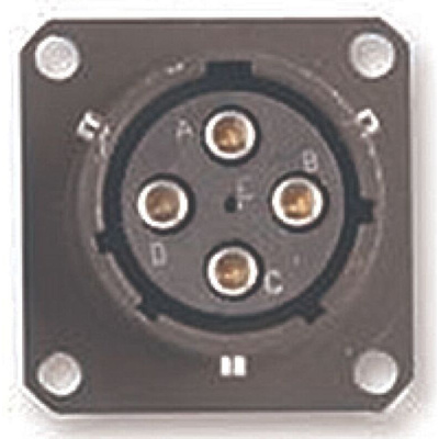 Amphenol Limited, 62GB 3 Way Flange Mount MIL Spec Circular Connector Receptacle, Socket Contacts,Shell Size 8, Bayonet