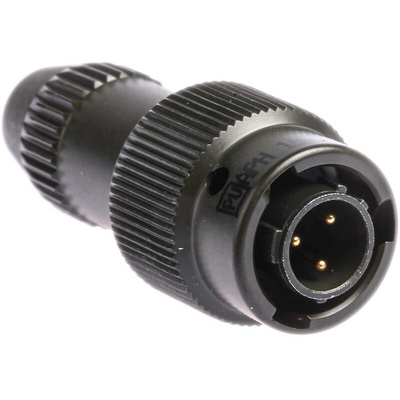 Amphenol Limited, 62GB 3 Way Cable Mount MIL Spec Circular Connector Plug, Pin Contacts,Shell Size 8, Bayonet Coupling,