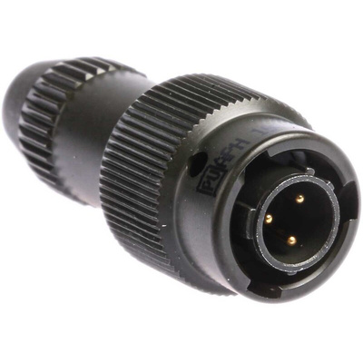 Amphenol Limited, 62GB 3 Way Cable Mount MIL Spec Circular Connector Plug, Pin Contacts,Shell Size 8, Bayonet Coupling,