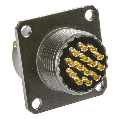 Amphenol Limited, 62GB 14 Way Flange Mount MIL Spec Circular Connector Receptacle, Socket Contacts,Shell Size 12,