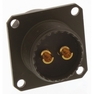 Amphenol Limited, 62GB 2 Way Flange Mount MIL Spec Circular Connector Receptacle, Socket Contacts,Shell Size 14,
