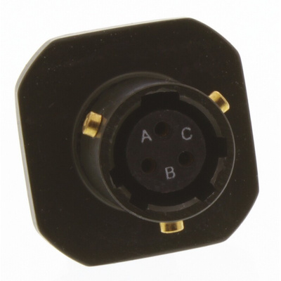 Amphenol Limited, 62GB 3 Way Cable Mount MIL Spec Circular Connector Receptacle, Socket Contacts,Shell Size 8, Bayonet