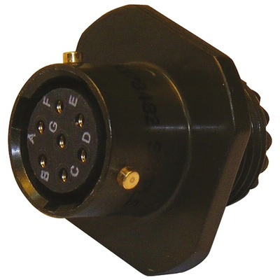 Amphenol Limited, 62GB 10 Way Cable Mount MIL Spec Circular Connector Receptacle, Socket Contacts,Shell Size 12,