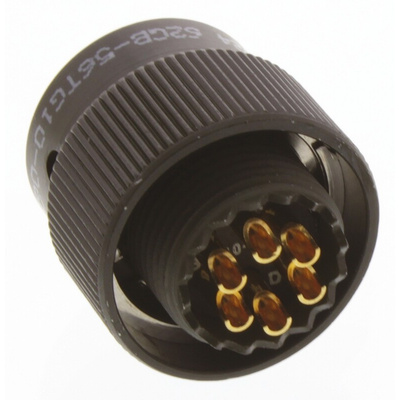 Amphenol Limited, 62GB 6 Way Cable Mount MIL Spec Circular Connector Plug, Pin Contacts,Shell Size 10, Bayonet