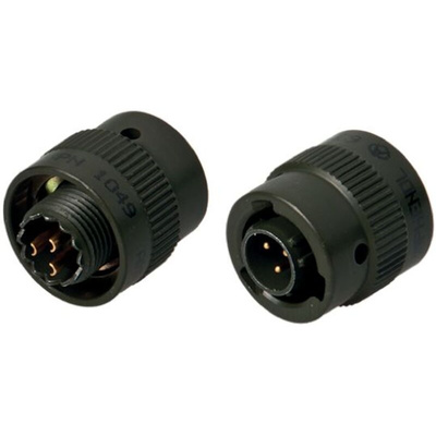 Amphenol Limited, 62GB 4 Way Cable Mount MIL Spec Circular Connector Plug, Pin Contacts,Shell Size 14, Bayonet