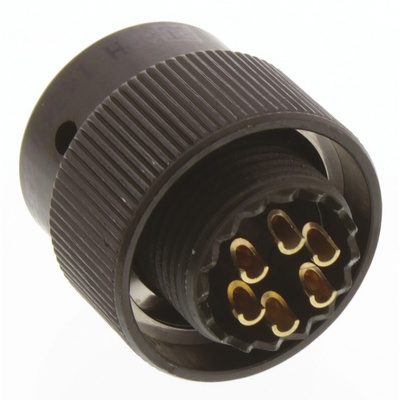 Amphenol Limited, 62GB 6 Way Cable Mount MIL Spec Circular Connector Plug, Socket Contacts,Shell Size 10, Bayonet