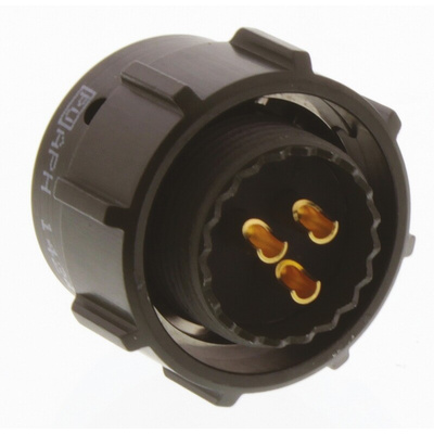 Amphenol Limited, 62GB 3 Way Cable Mount MIL Spec Circular Connector Plug, Socket Contacts,Shell Size 12, Bayonet
