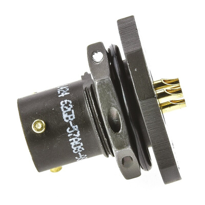 Amphenol Limited, 62GB 3 Way Panel Mount MIL Spec Circular Connector Receptacle, Pin Contacts,Shell Size 8, Bayonet