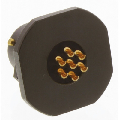 Amphenol Limited, 62GB 7 Way Panel Mount MIL Spec Circular Connector Receptacle, Pin Contacts,Shell Size 10, Bayonet