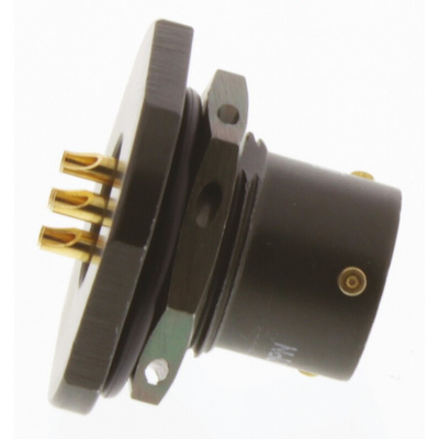 Amphenol Limited, 62GB 7 Way Panel Mount MIL Spec Circular Connector Receptacle, Pin Contacts,Shell Size 10, Bayonet