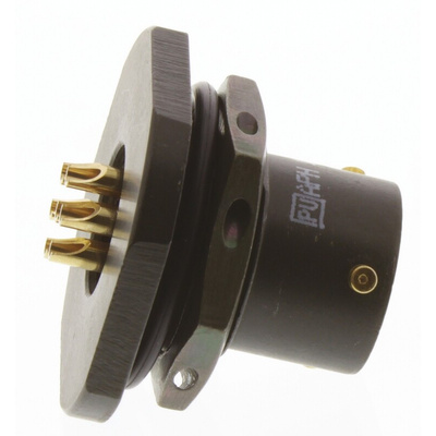Amphenol Limited, 62GB 7 Way Panel Mount MIL Spec Circular Connector Receptacle, Socket Contacts,Shell Size 10, Bayonet