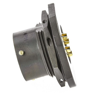 Amphenol Limited, 62GB 4 Way Panel Mount MIL Spec Circular Connector Receptacle, Pin Contacts,Shell Size 14, Bayonet