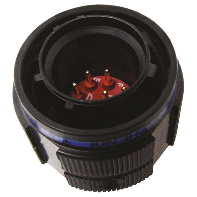 Amphenol Limited, TV 6 Way Cable Mount MIL Spec Circular Connector Plug, Pin Contacts,Shell Size 09, Screw Coupling,