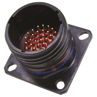 Amphenol Limited, TV 22 Way Wall Mount MIL Spec Circular Connector Receptacle, Pin Contacts,Shell Size 13, Screw