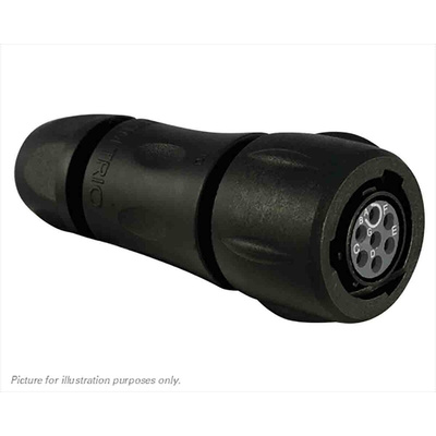 Souriau, UTS 7 Way Cable Mount MIL Spec Circular Connector Plug, Socket Contacts,Shell Size 10, Bayonet, MIL-DTL-26482