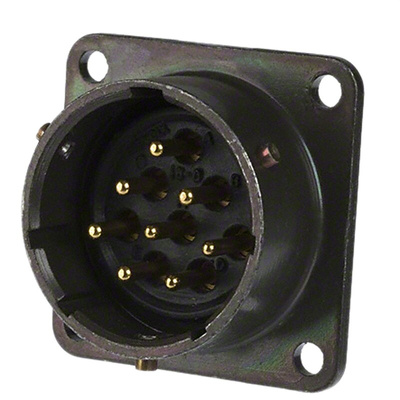 Amphenol, PT 8 Way Panel Mount MIL Spec Circular Connector Receptacle, Pin Contacts,Shell Size 16, Bayonet,