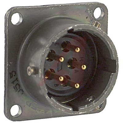 Amphenol Socapex, PT 5 Way Panel Mount MIL Spec Circular Connector Receptacle, Pin Contacts,Shell Size 14, Bayonet,