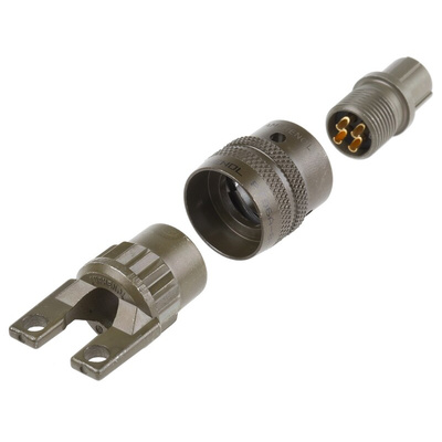 Amphenol, PT 4 Way Cable Mount MIL Spec Circular Connector Plug, Pin Contacts,Shell Size 8, Bayonet, MIL-DTL-26482