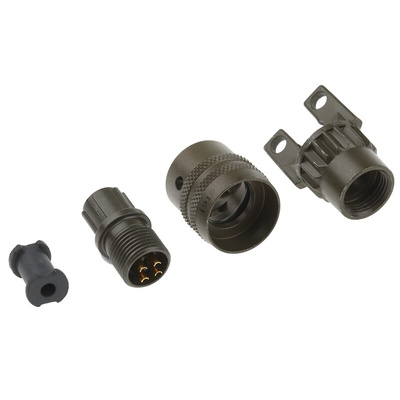 Amphenol, PT 4 Way Cable Mount MIL Spec Circular Connector Plug, Socket Contacts,Shell Size 8, Bayonet, MIL-DTL-26482