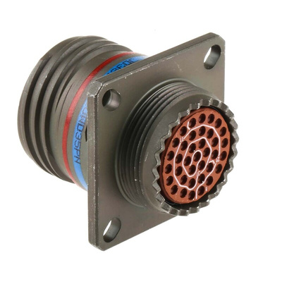 Amphenol Limited, D38999 37 Way Wall Mount MIL Spec Circular Connector Receptacle, Pin Contacts,Shell Size 15, Quick