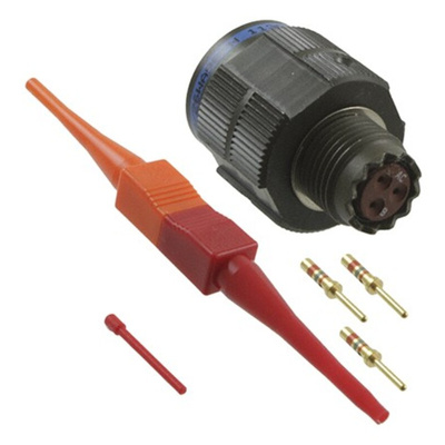 Amphenol Limited, D38999 3 Way Free Hanging MIL Spec Circular Connector Plug, Pin Contacts,Shell Size 9, Quick Coupling