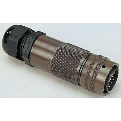 Amphenol Socapex, 451 19 Way Cable Mount MIL Spec Circular Connector Plug, Pin Contacts,Shell Size 14, Bayonet Coupling