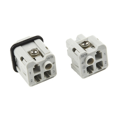 Phoenix Contact Connector Set, 3 Way, 10A, Female, Male, HC, 230 V