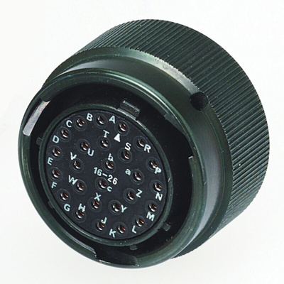 Amphenol, 62GB 19 Way Box Mount MIL Spec Circular Connector Receptacle, Pin Contacts,Shell Size 14, Bayonet,