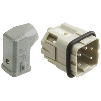 HARTING Surface Kit, 4 + PE Way, 10A, Male, Han A, 230 → 400 V
