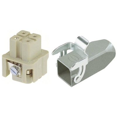 HARTING Surface Kit, 3 + PE Way, 10A, Female, Han A, 230 → 400 V