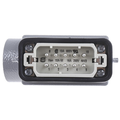 HARTING Surface Kit, 10 + PE Way, 16A, Male, Han A, 250 V