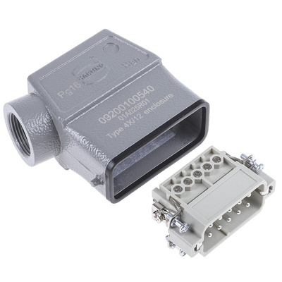 HARTING Surface Kit, 10 + PE Way, 16A, Male, Han A, 250 V