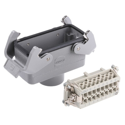 HARTING Quick Lock Connector Set, 16 Way, 16A, Female, Han E, 500 V