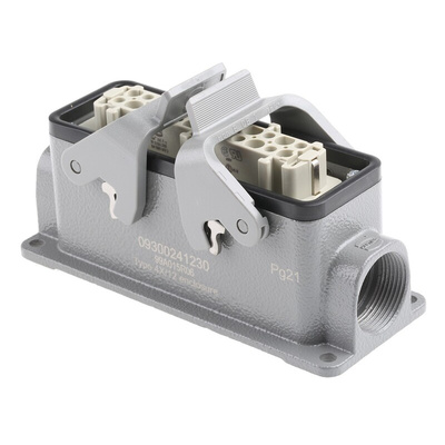 HARTING Connector Set, 24 Way, 16A, Female, Han E, 500 V